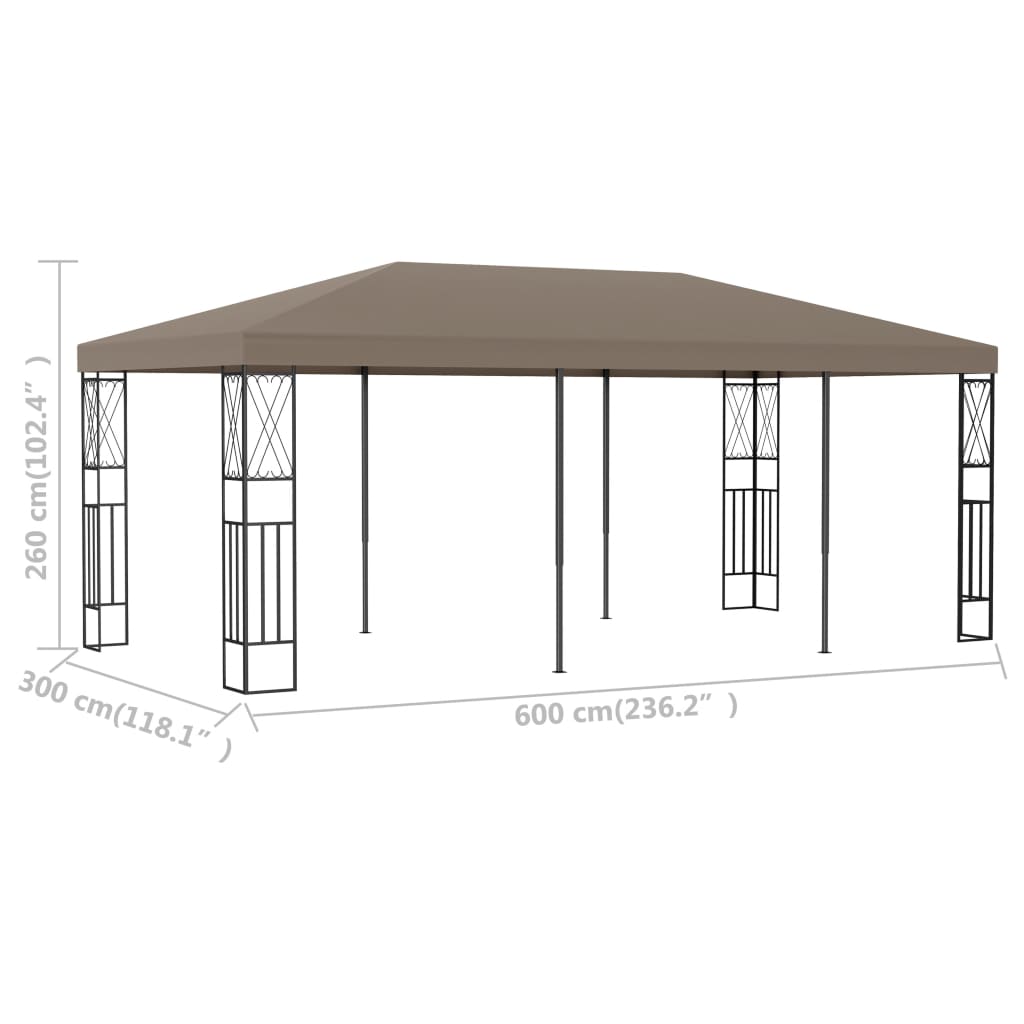Pavėsinė JADE, taupe, 6x3m
