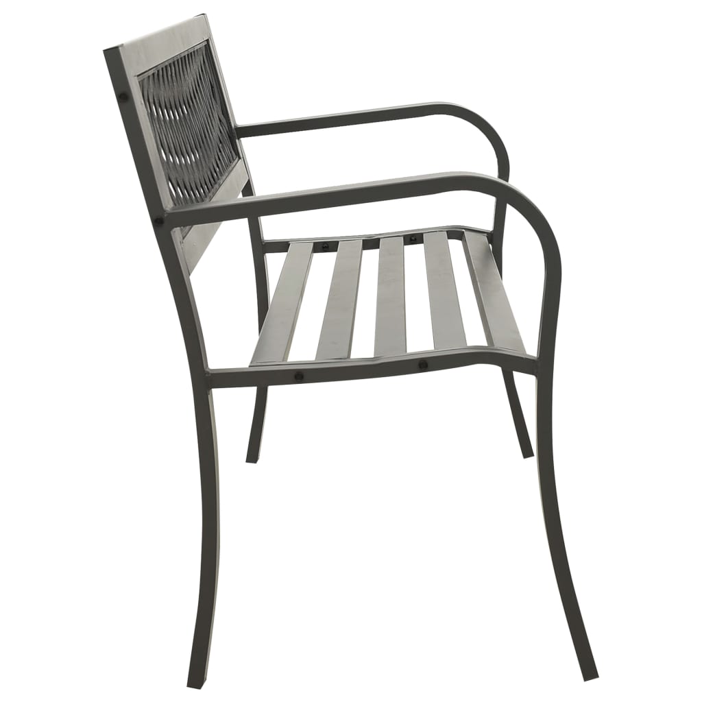 Garden bench, gray, 125cm, steel