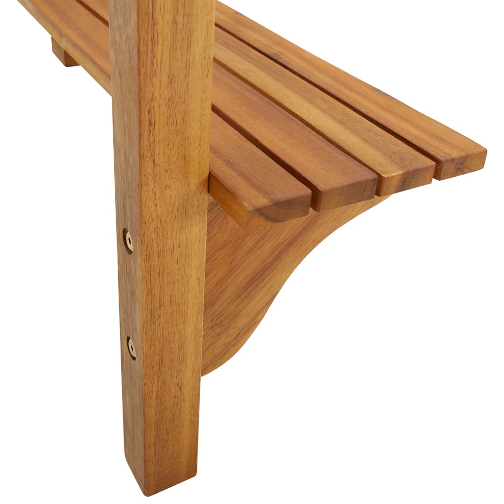 Balcony bar table, 90x37x122.5cm, solid acacia wood