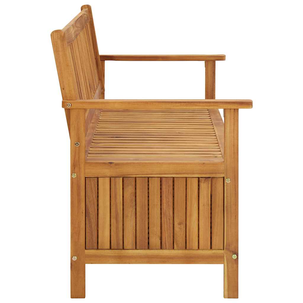 Garden bench storage box, 148cm, solid acacia wood
