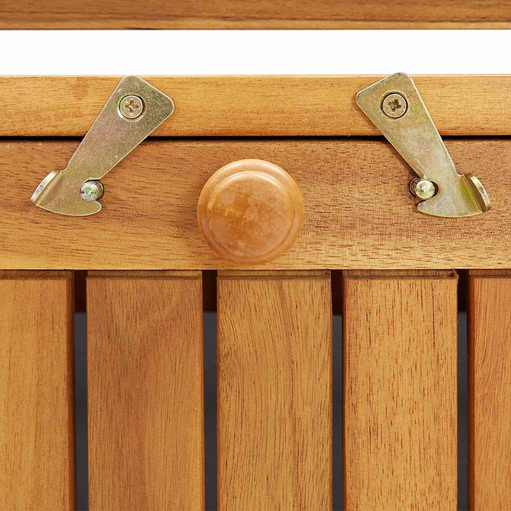 Garden bench storage box, 148cm, solid acacia wood