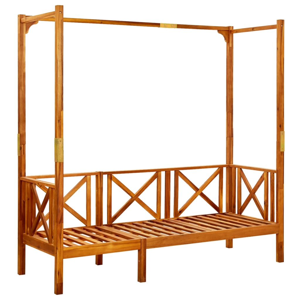 Garden bench with an arch, solid acacia wood
