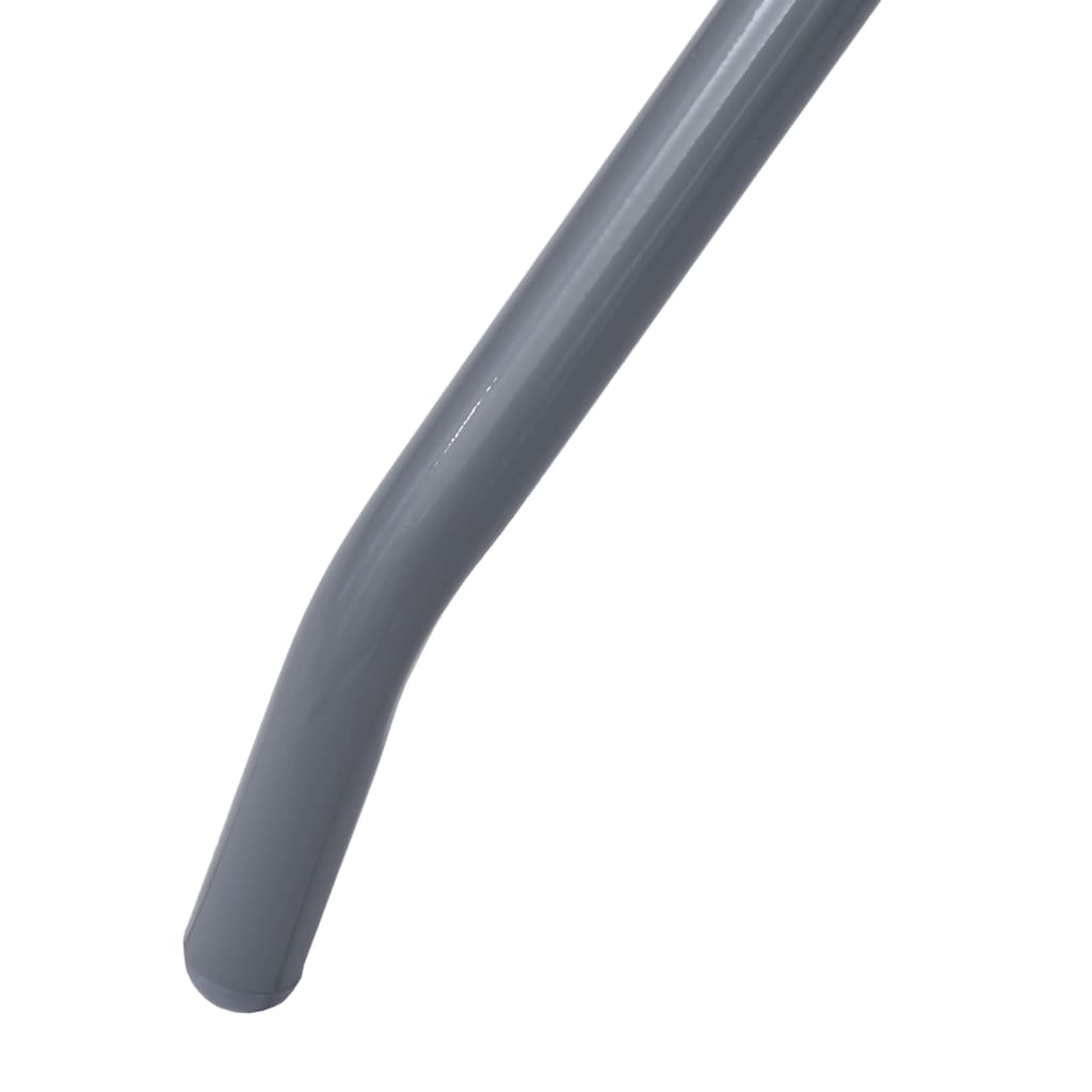 Sodo staliukas, šviesiai pilkas, 60cm, plienas ir stiklas