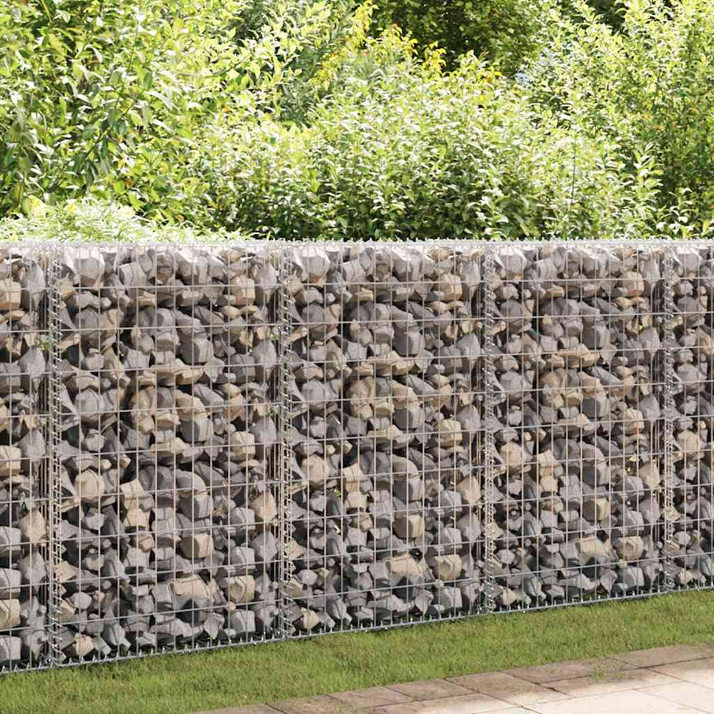 Gabion wall with covers, 60x30x100cm, galvanized steel