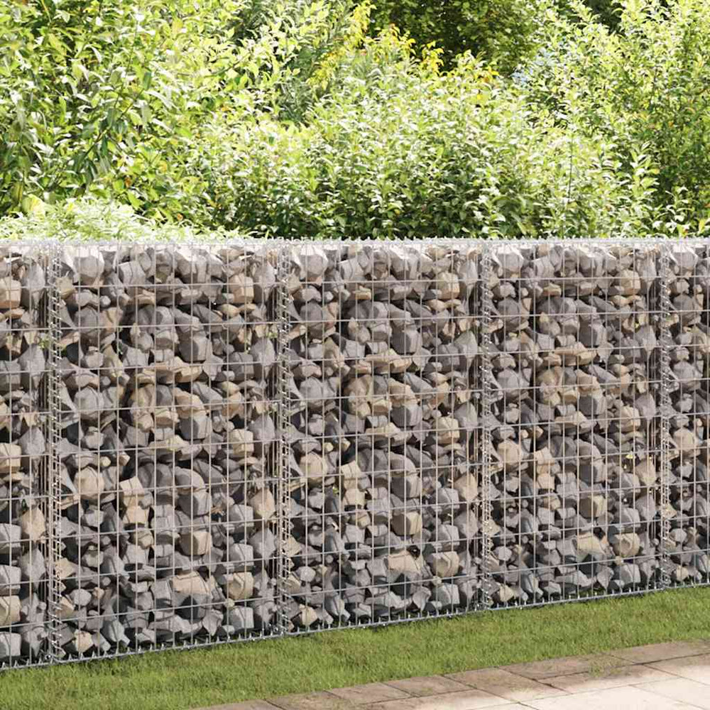Gabion wall with lids, 150x60x100cm, galvanized steel
