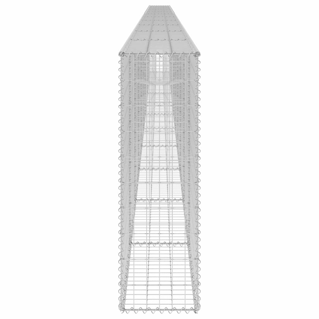 Gabion Wall with Lids, 900x30x100cm, Galvanised Steel