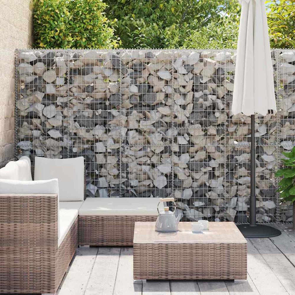 Gabion wall with covers, 900x30x200cm, galvanized steel