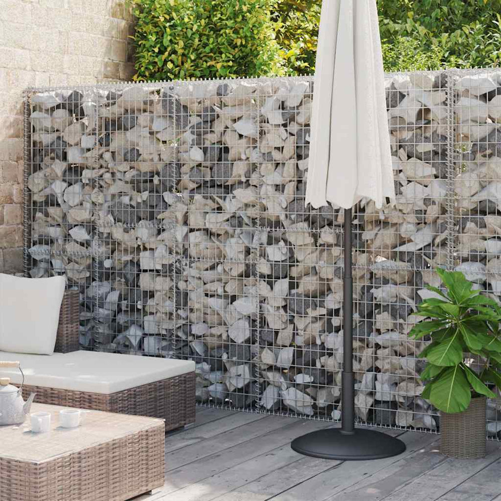 Gabion wall with covers, 900x30x200cm, galvanized steel