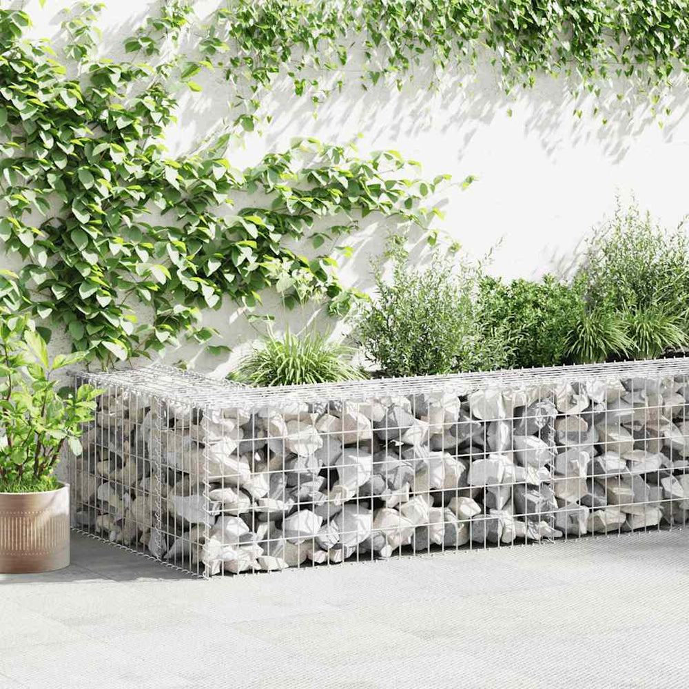Gabion wall with lids, 300x30x50cm, galvanized steel