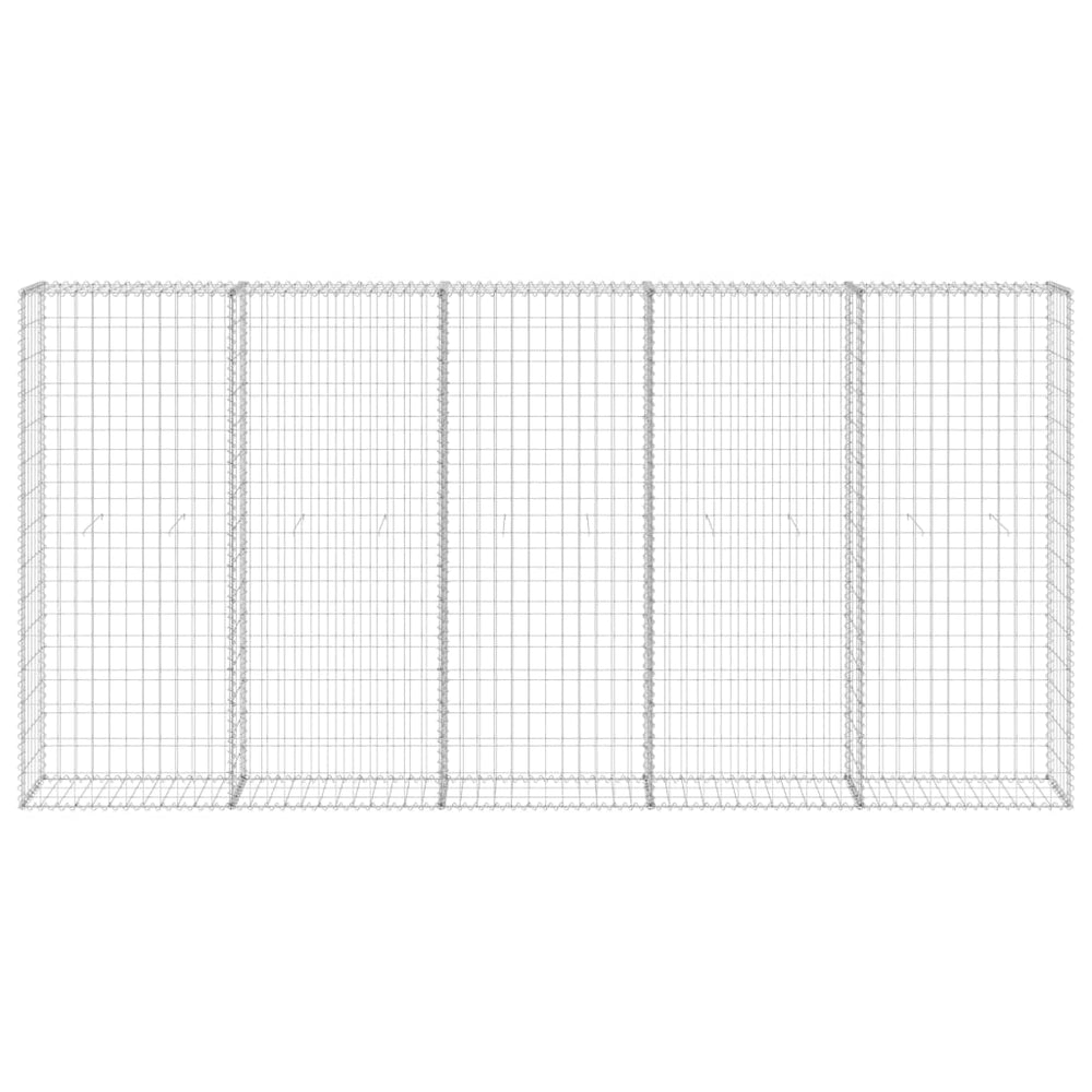 Gabion wall with lids, 300x30x150cm, galvanized steel