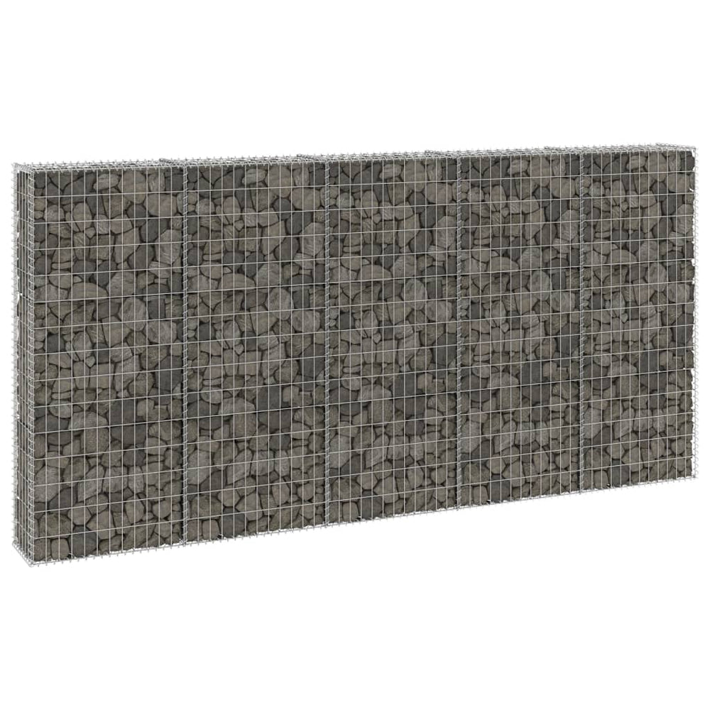 Gabion wall with lids, 300x30x150cm, galvanized steel