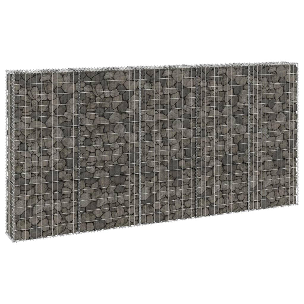 Gabionu siena ar vākiem, 300x30x150cm, cinkots tērauds