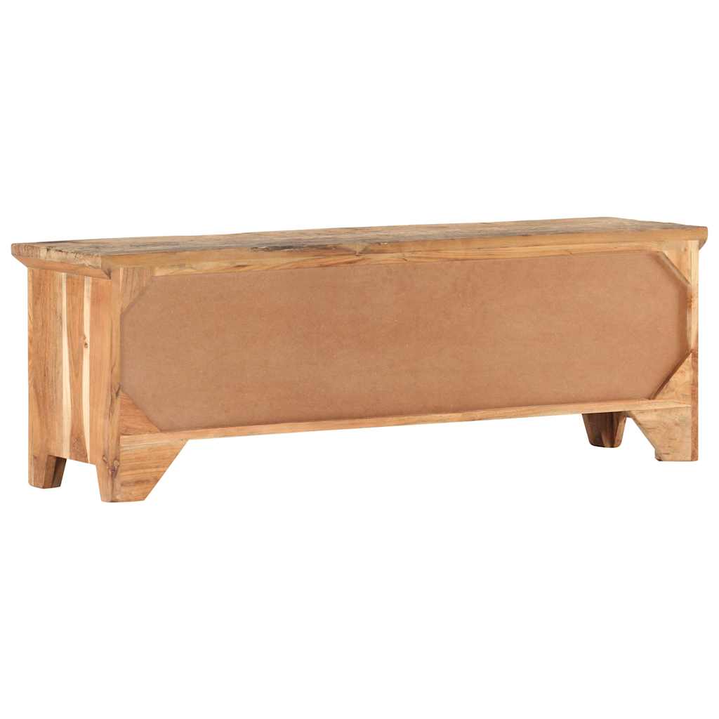 TV cabinet, 120x30x40cm, solid acacia and reclaimed wood
