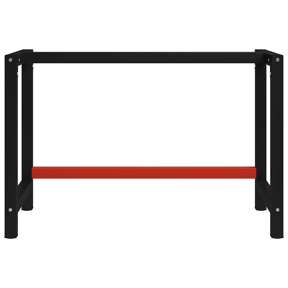 Desk frame, black and red, 120x57x79cm, metal