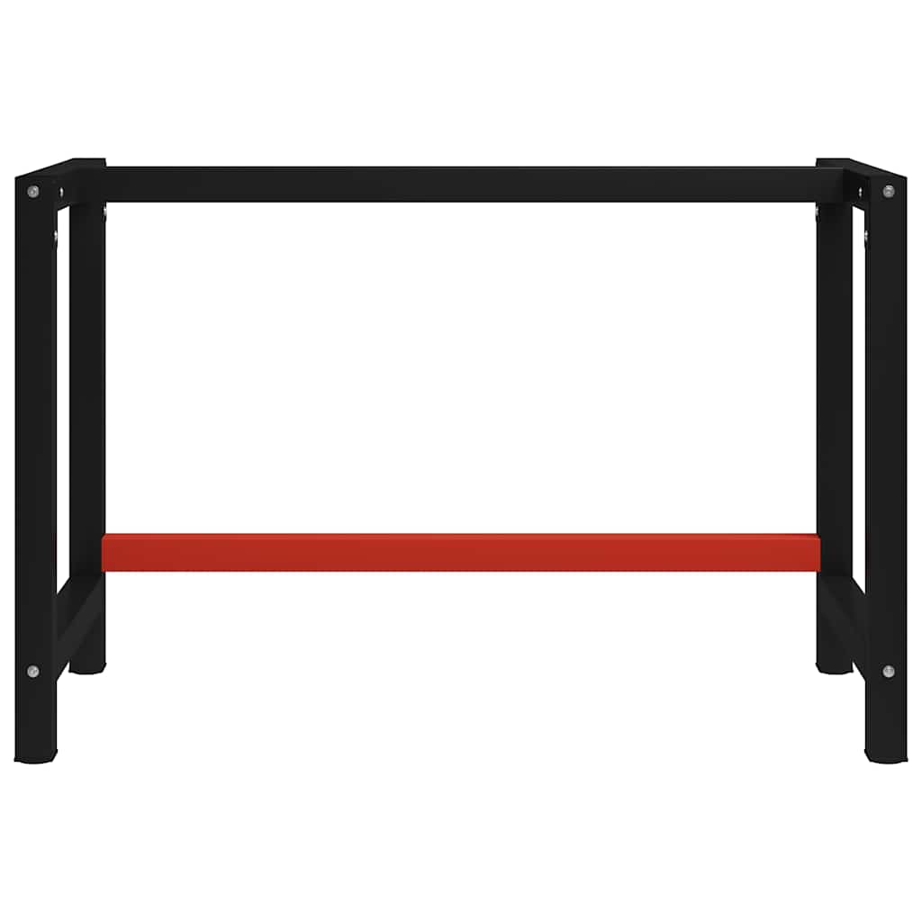 Desk frame, black and red, 120x57x79cm, metal