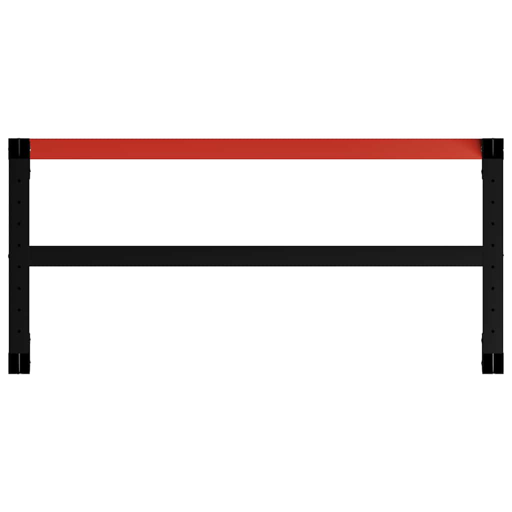 Desk frame, black and red, 120x57x79cm, metal