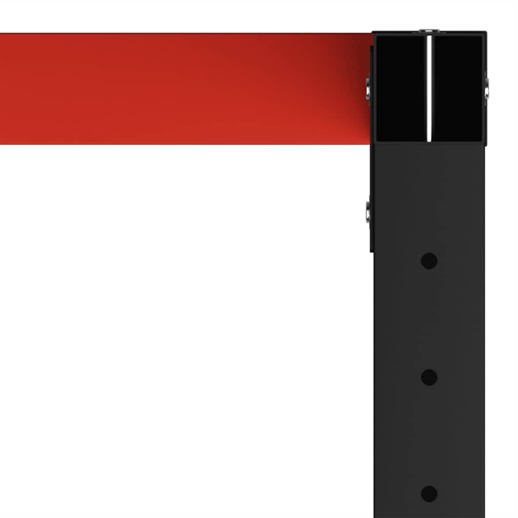 Desk frame, black and red, 120x57x79cm, metal
