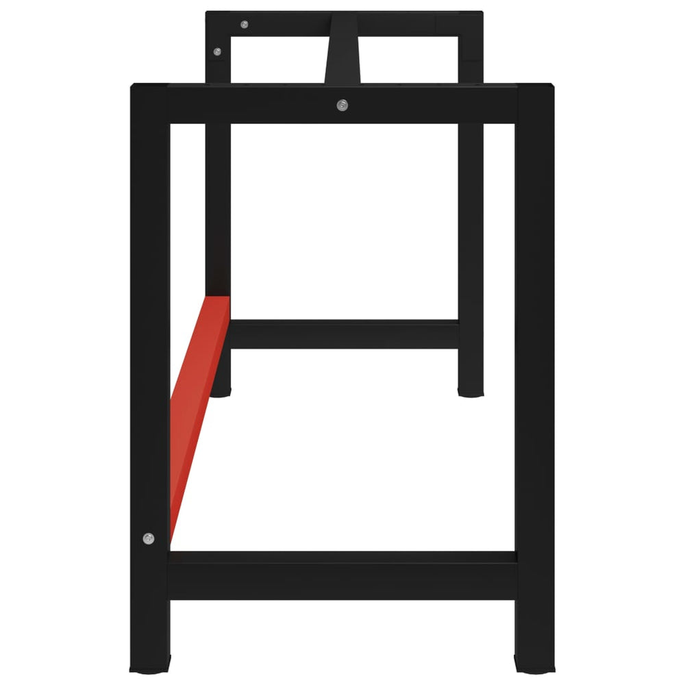 Desk frame, black and red, 150x57x79cm, metal