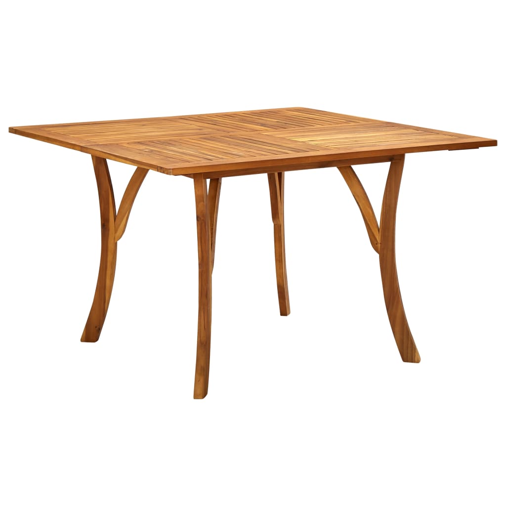 Sodo stalas, 120x120x75cm, akacijos medienos masyvas