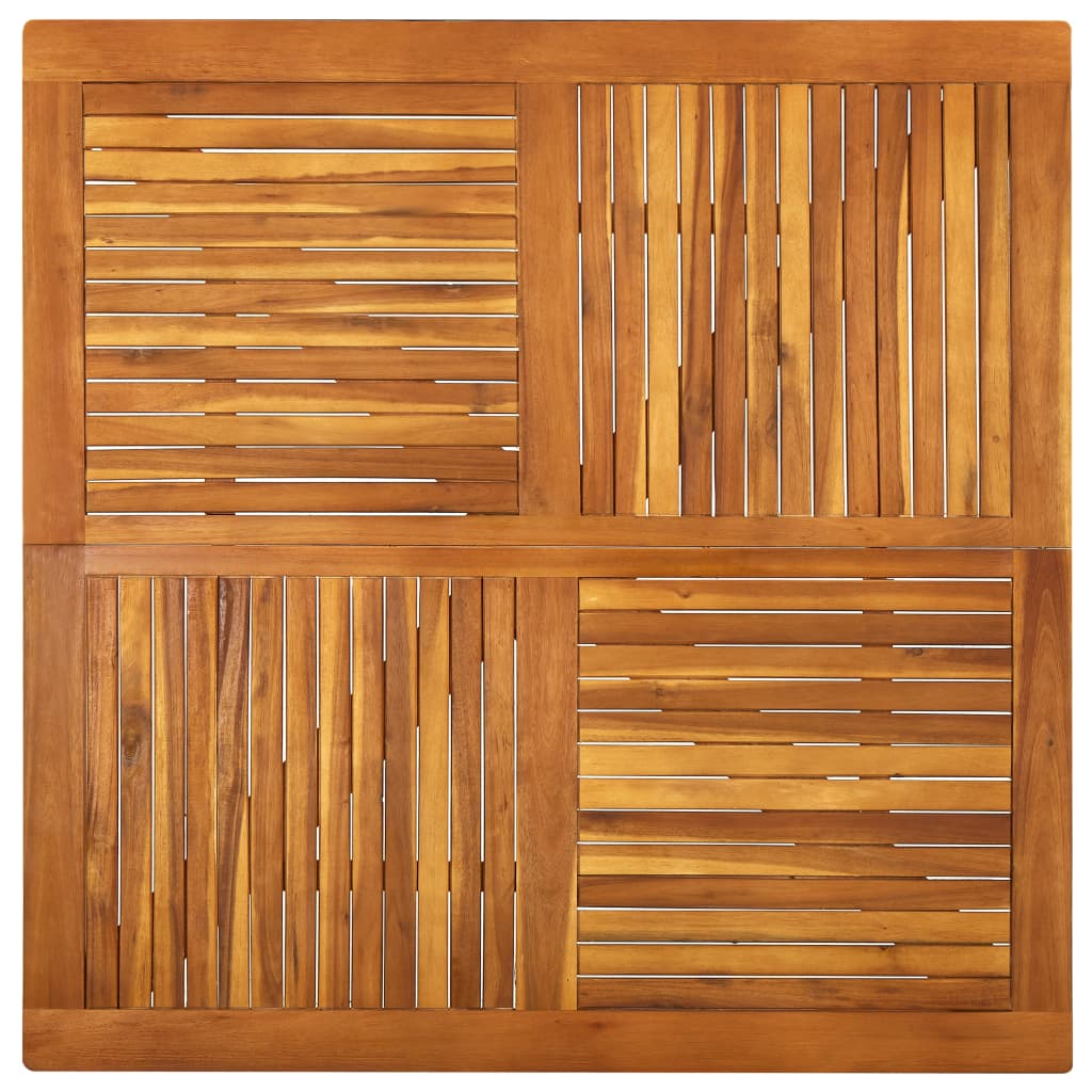 Sodo stalas, 120x120x75cm, akacijos medienos masyvas