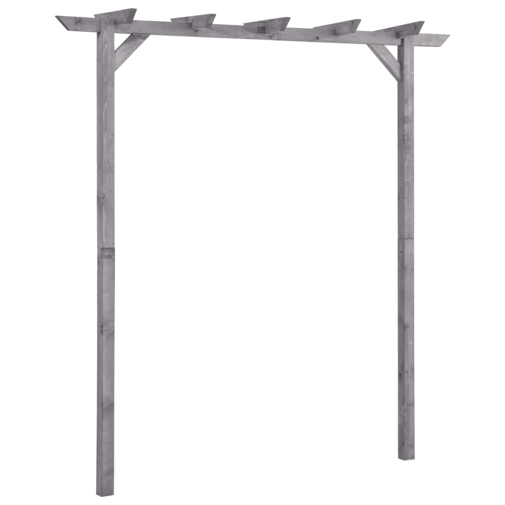 Dārza pergola, pelēka, 200x40x205cm, impregnēta priede