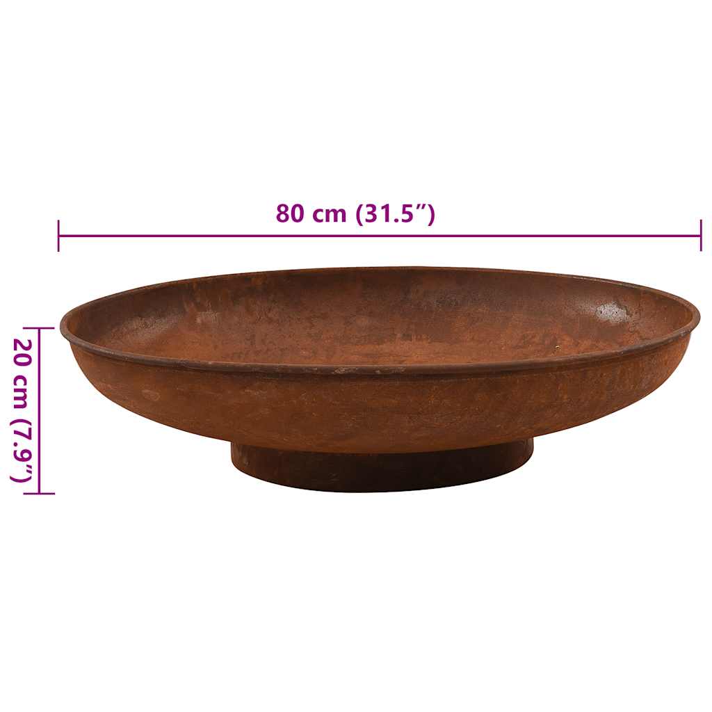 Ugunskura vieta JAMES, brūna, 80cm