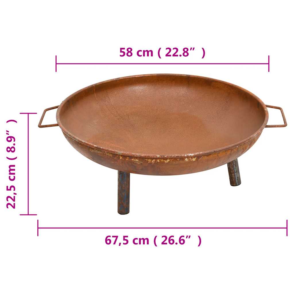 Ugunskura vieta JAMESON, brūna, 67,5 cm