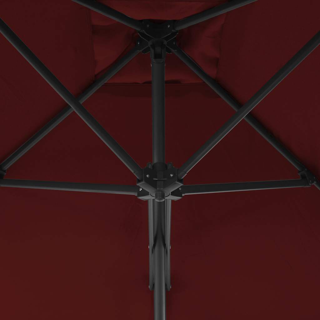 Dārza saulessargs BRONSON, sarkans, 250x250x230cm