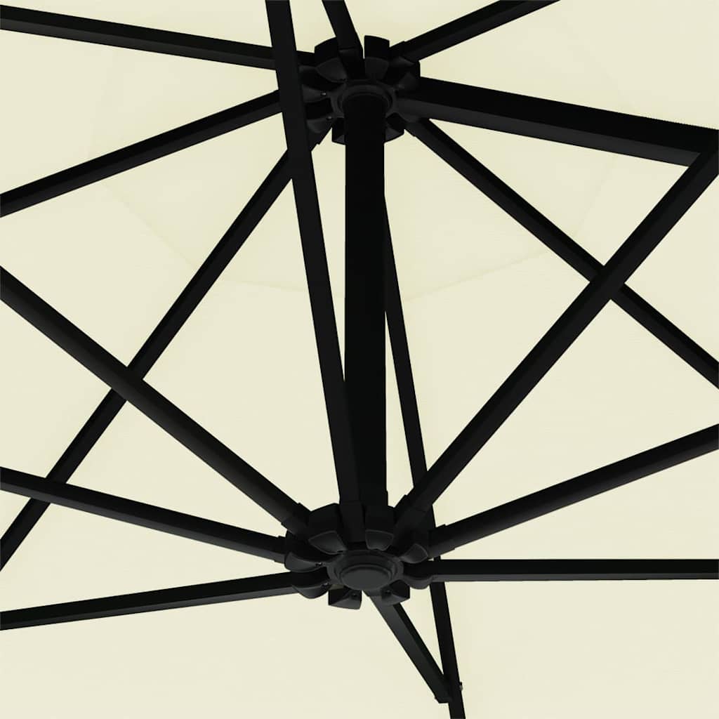 Dārza saulessargs LED BRUCE, smilškrāsas, 300x131cm