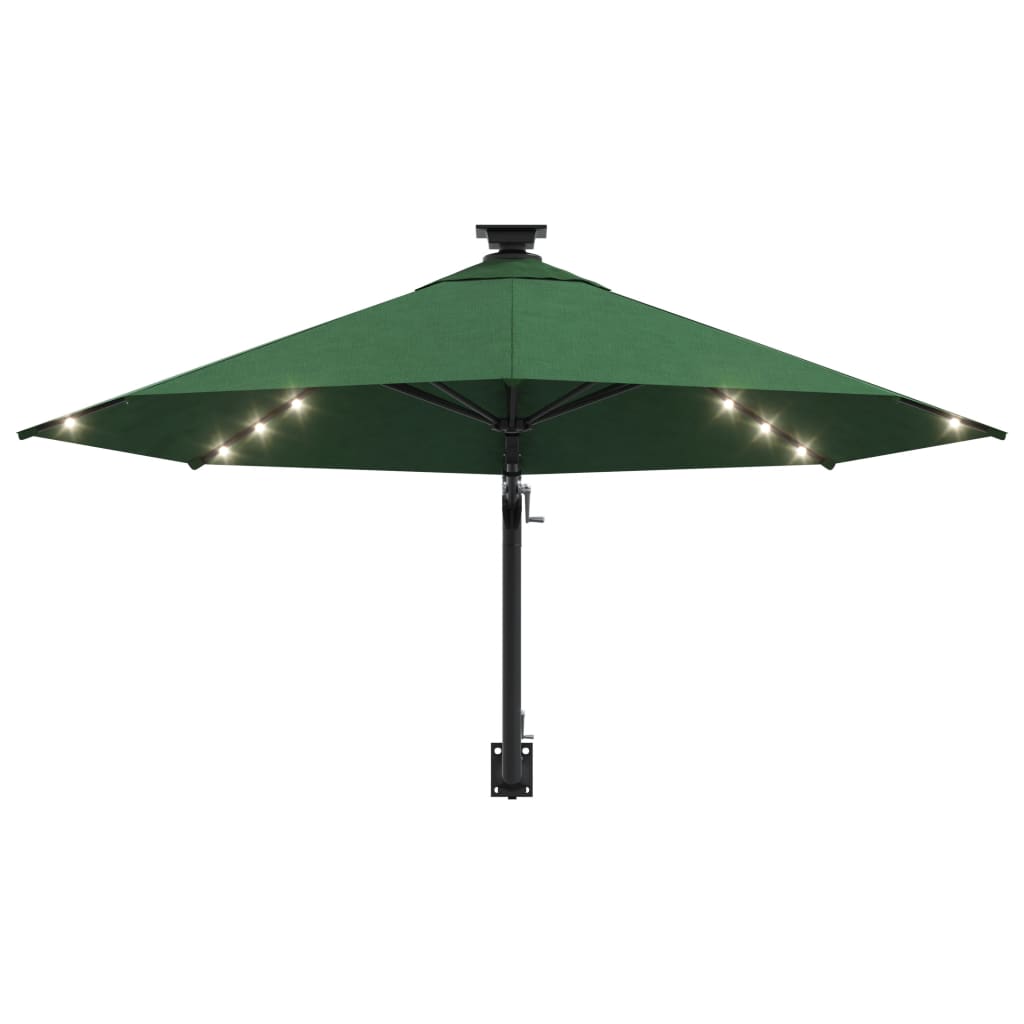 Sodo skėtis LED BRUCE, žalia, 300x131cm