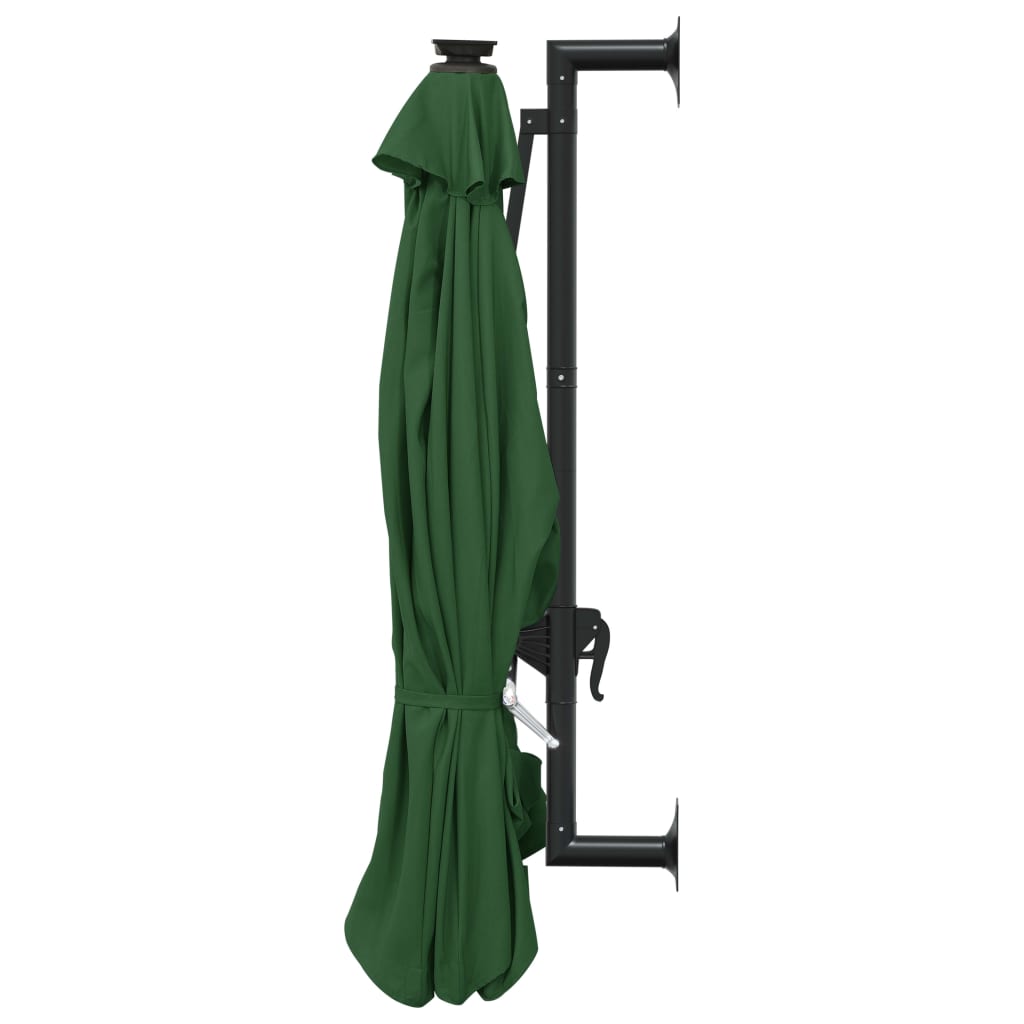 Sodo skėtis LED BRUCE, žalia, 300x131cm