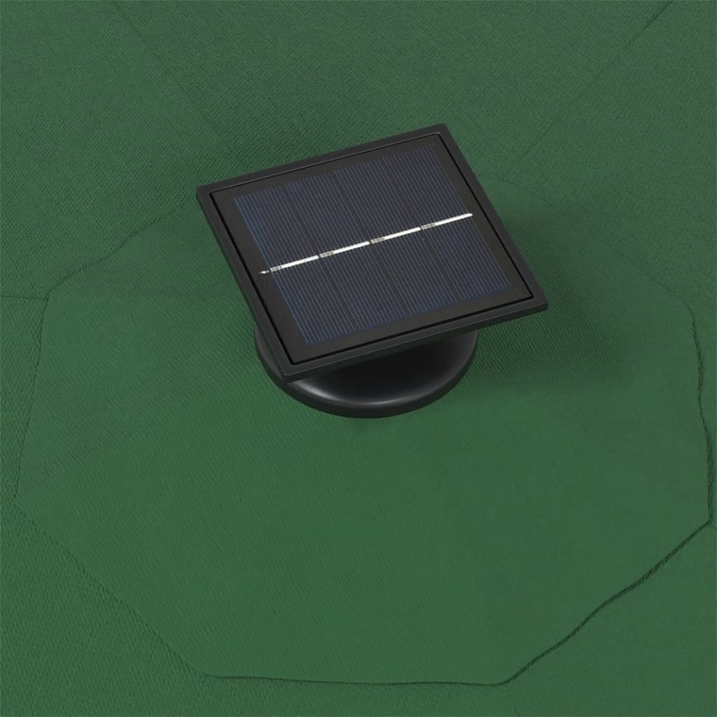 Sodo skėtis LED BRUCE, žalia, 300x131cm