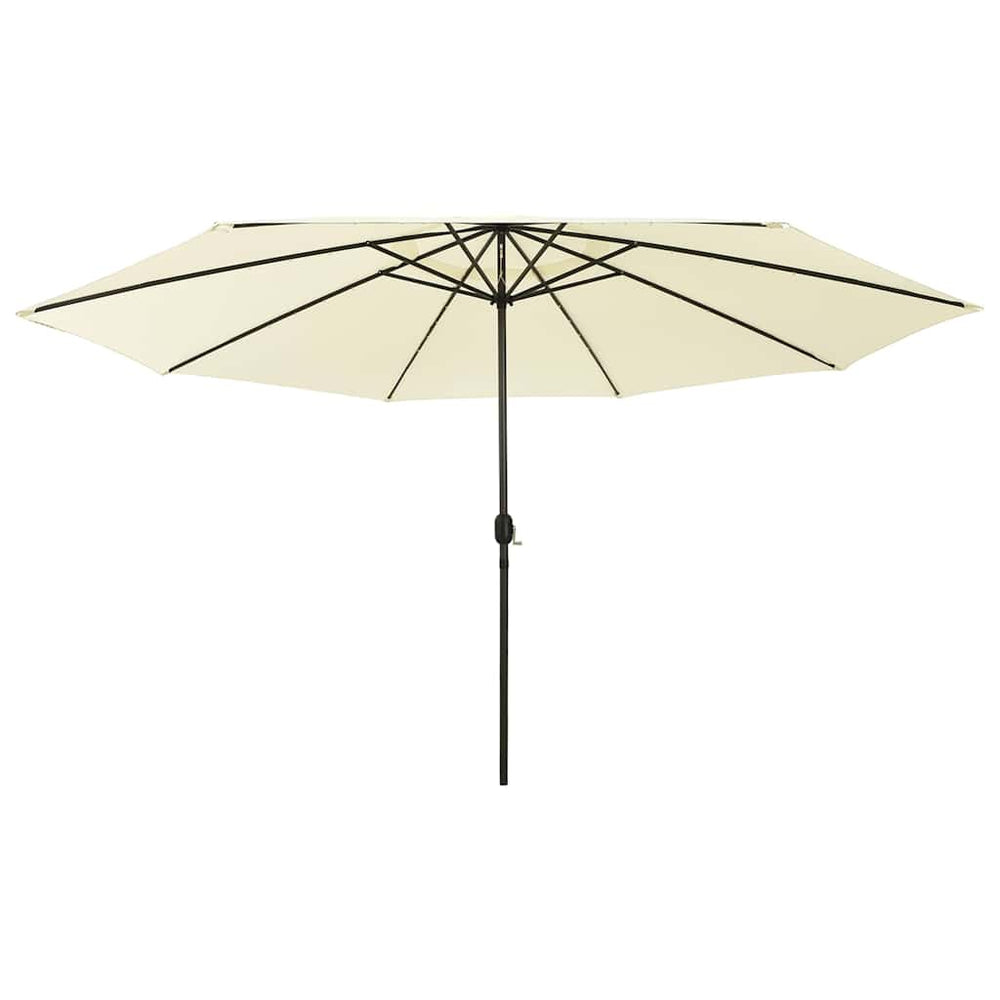 Garden Parasol with LED Lights, Sand, 400cm