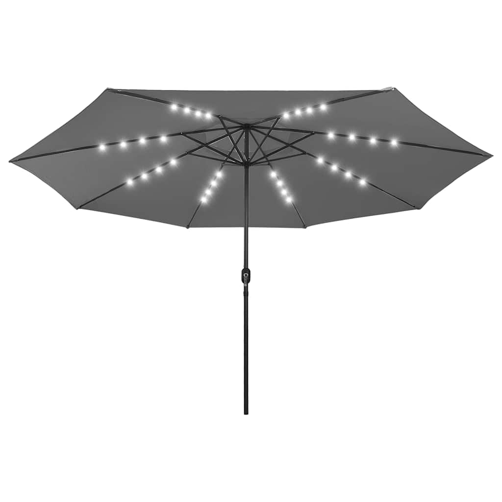Sodo skėtis LED BRUNO, antracitinė, 400x250cm