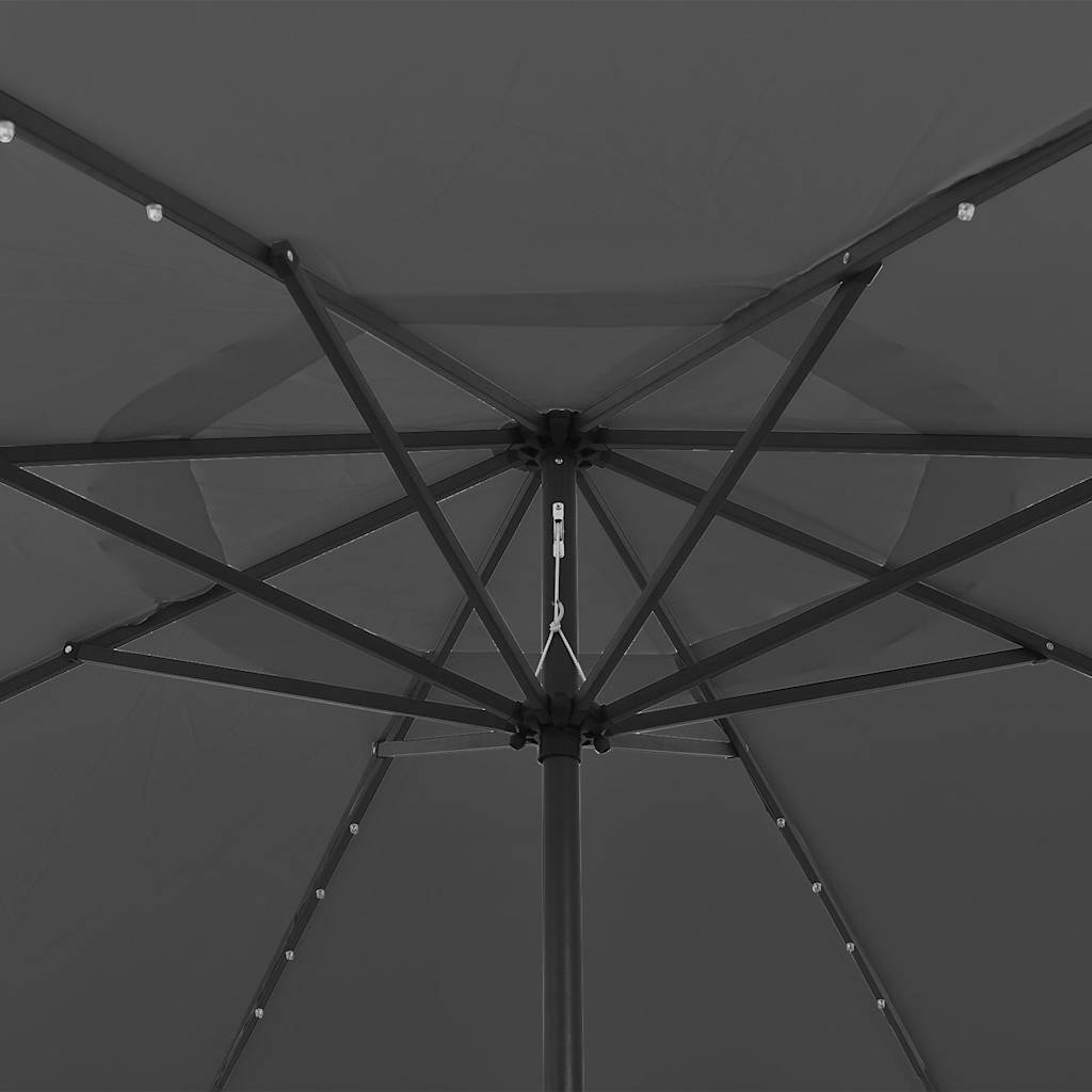 Sodo skėtis LED BRUNO, antracitinė, 400x250cm