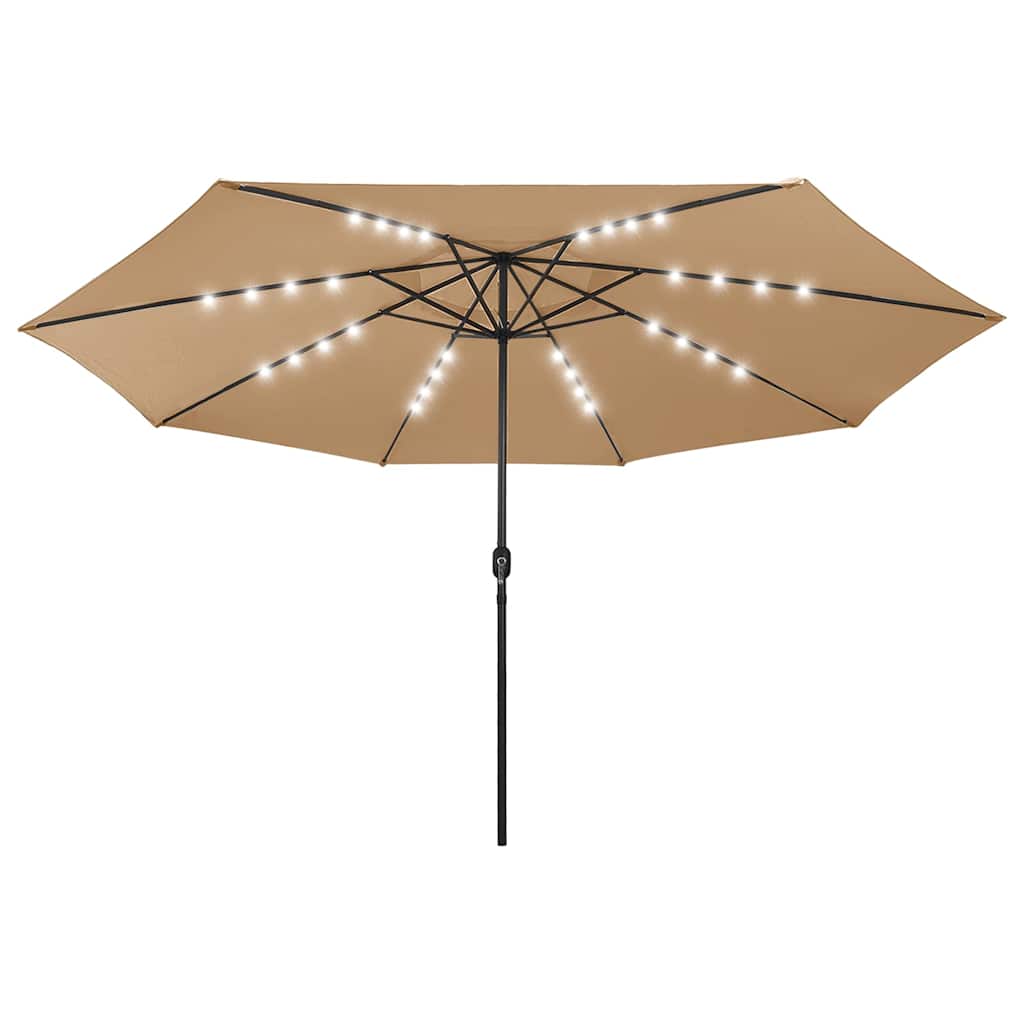 Dārza saulessargs LED BRUNO, bēšs, 400x250cm