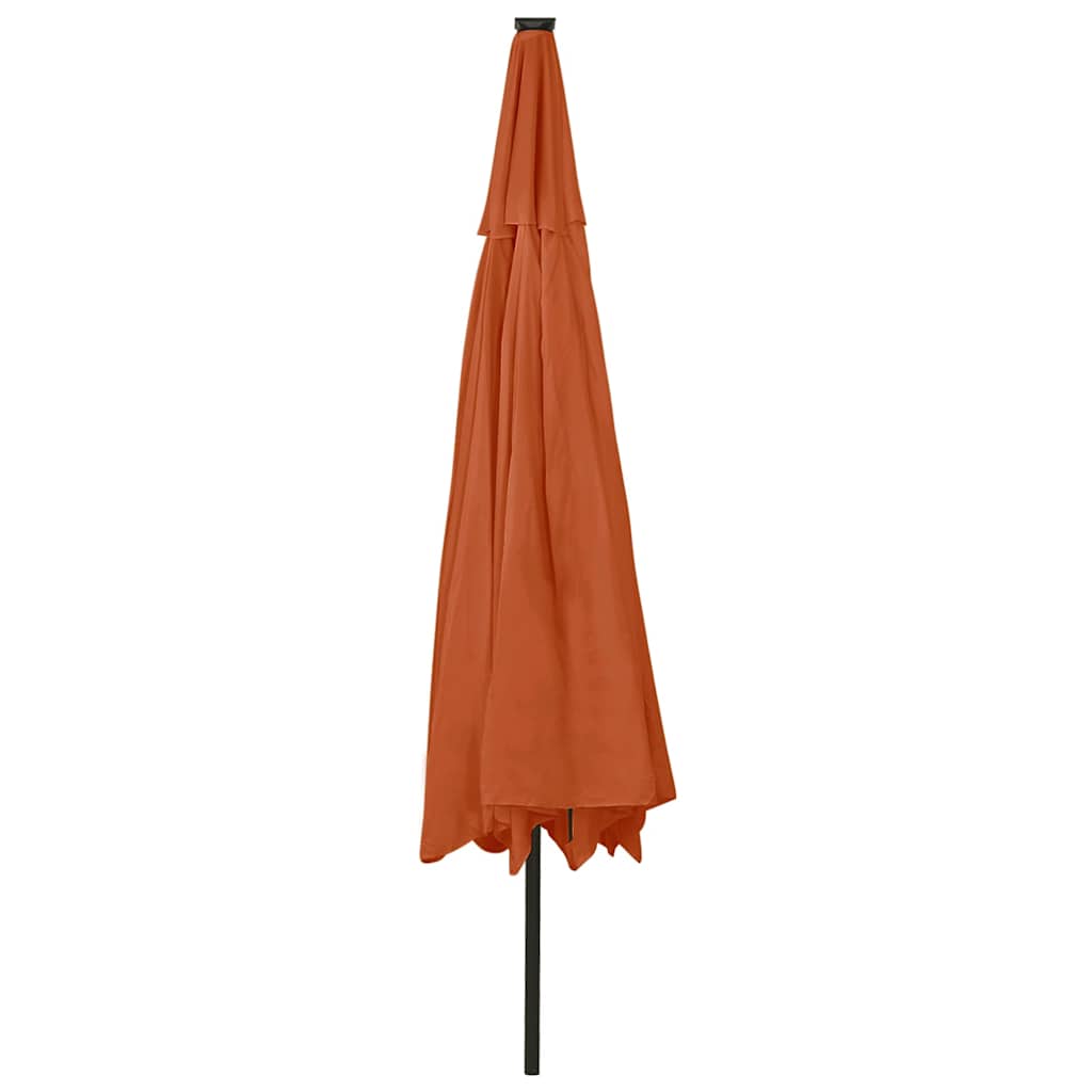Sodo skėtis LED BRUNO, terakotinė, 400x250cm