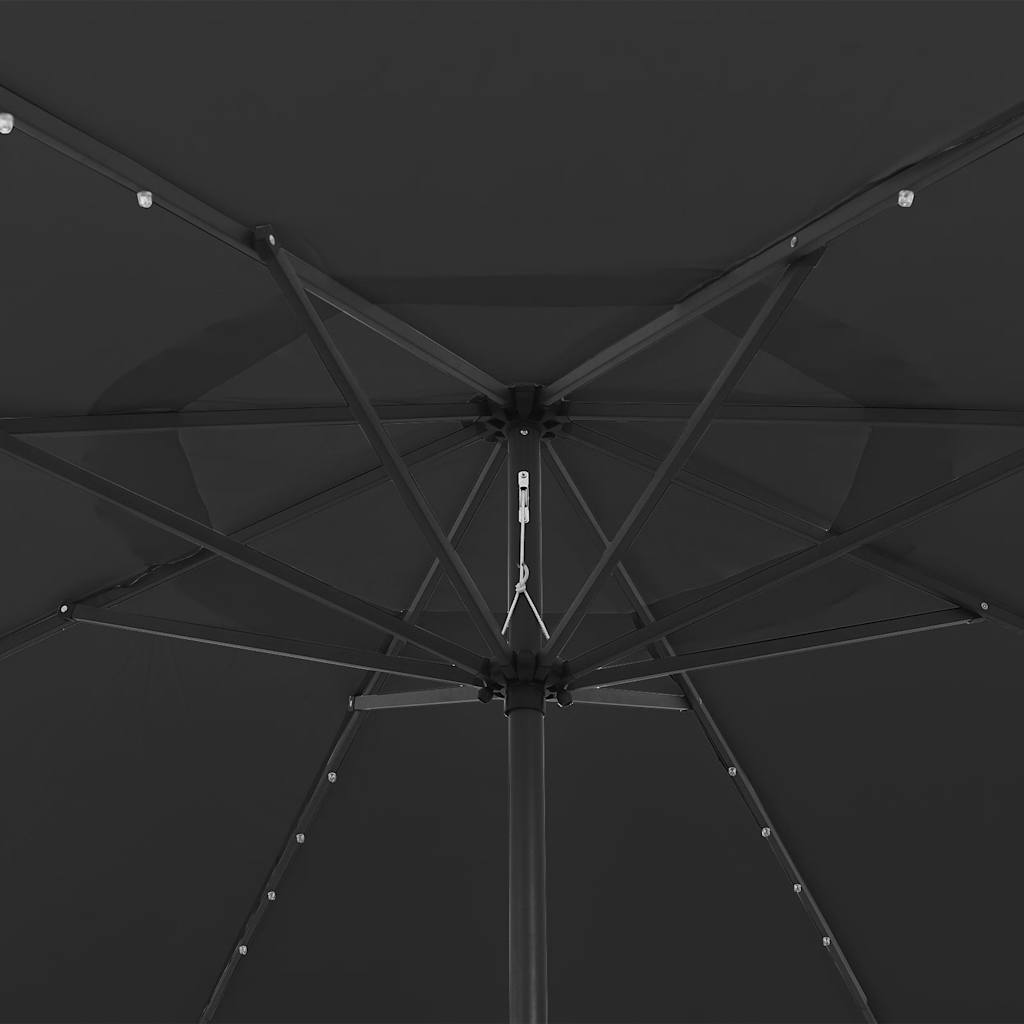 Sodo skėtis LED BRUNO, juoda, 400x250cm