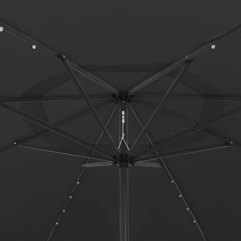 Sodo skėtis LED BRUNO, juoda, 400x250cm