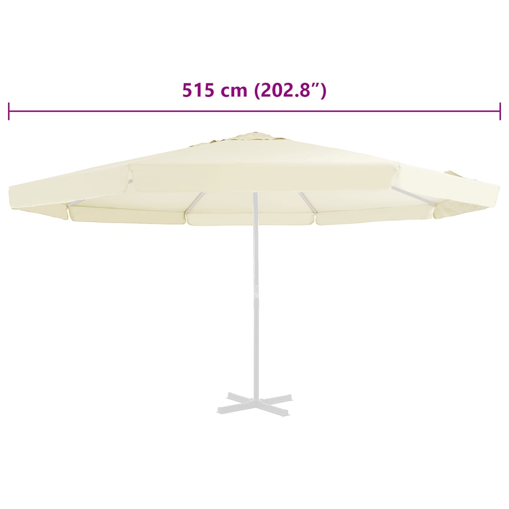 Pakaitinis audinys lauko skėčiui nuo saulės, smėlio, 515cm