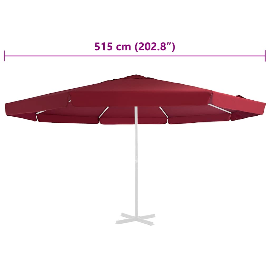 Pakaitinis audinys lauko skėčiui nuo saulės, raudonas, 515cm