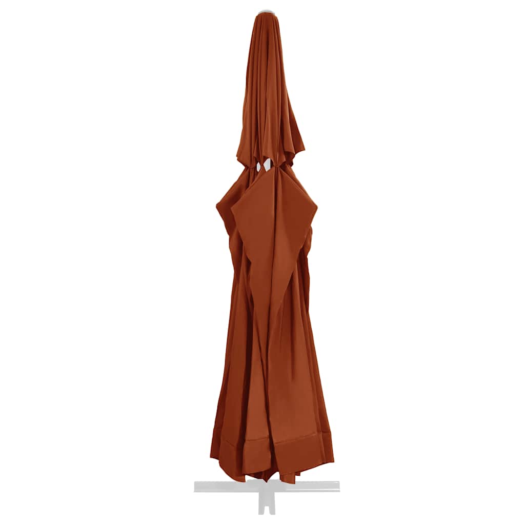 Pakaitinis audinys lauko skėčiui nuo saulės, terakota, 610cm