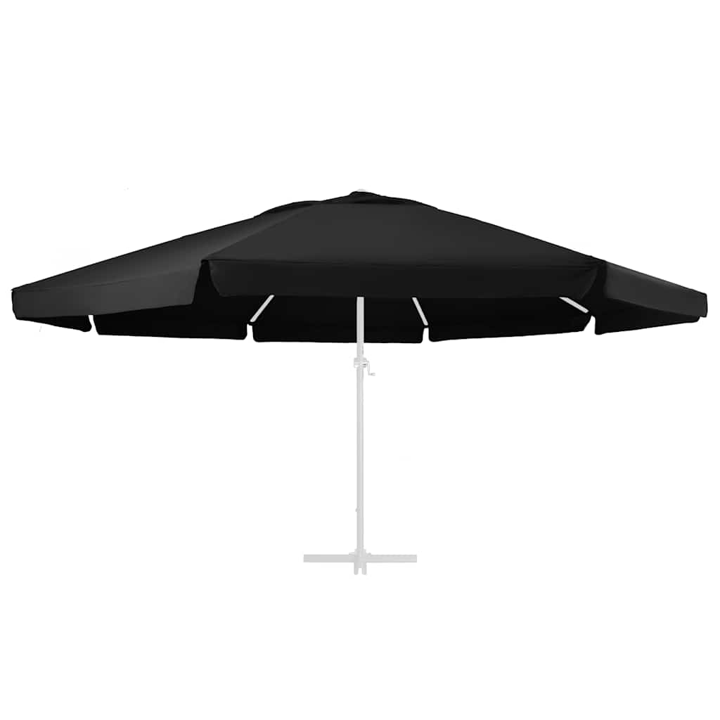 Pakaitinis audinys lauko skėčiui nuo saulės, juodas, 610cm