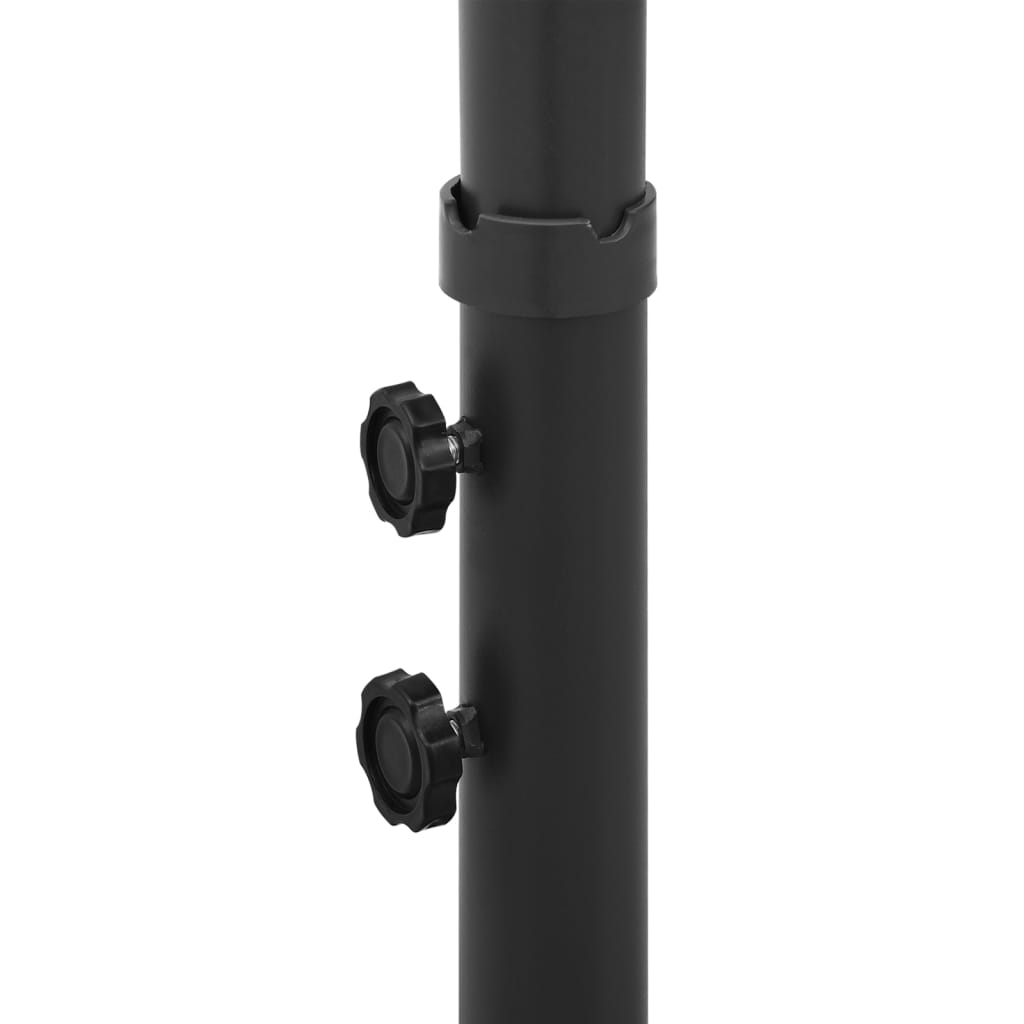 Double garden parasol with steel pole, green, 600x300cm