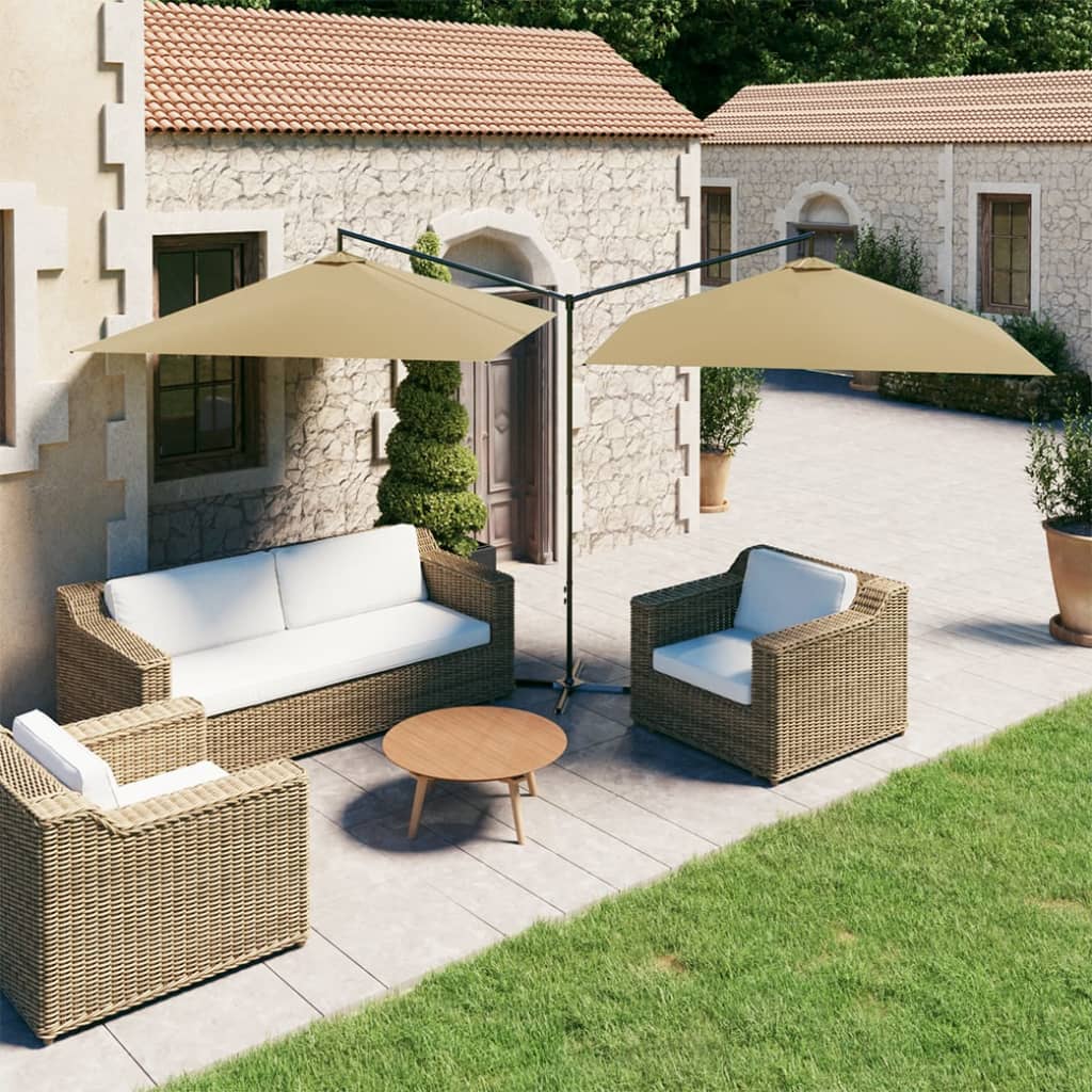 Sodo skėtis BRYANT, taupe, 600x290x260cm