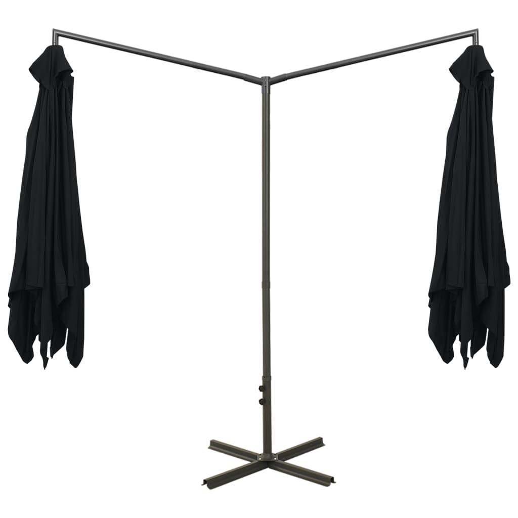 Sodo skėtis BRYANT, juoda, 600x290x260cm