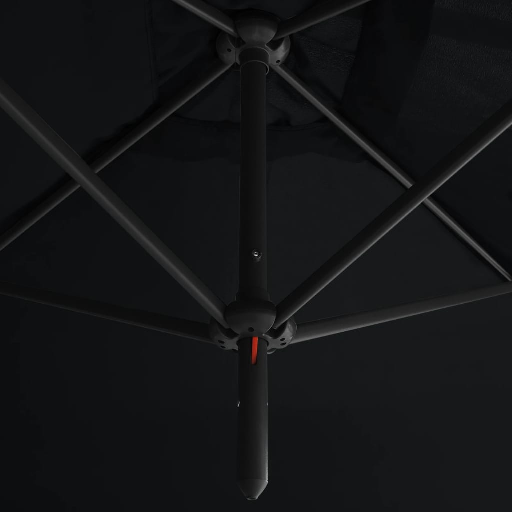 Sodo skėtis BRYANT, juoda, 600x290x260cm