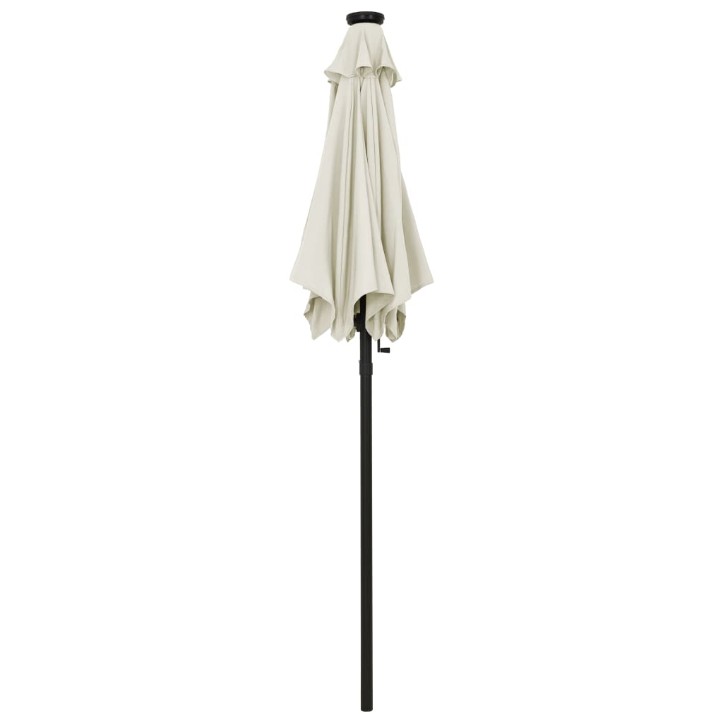 Sodo skėtis LED BRYCE, smėlinė, 200x211cm