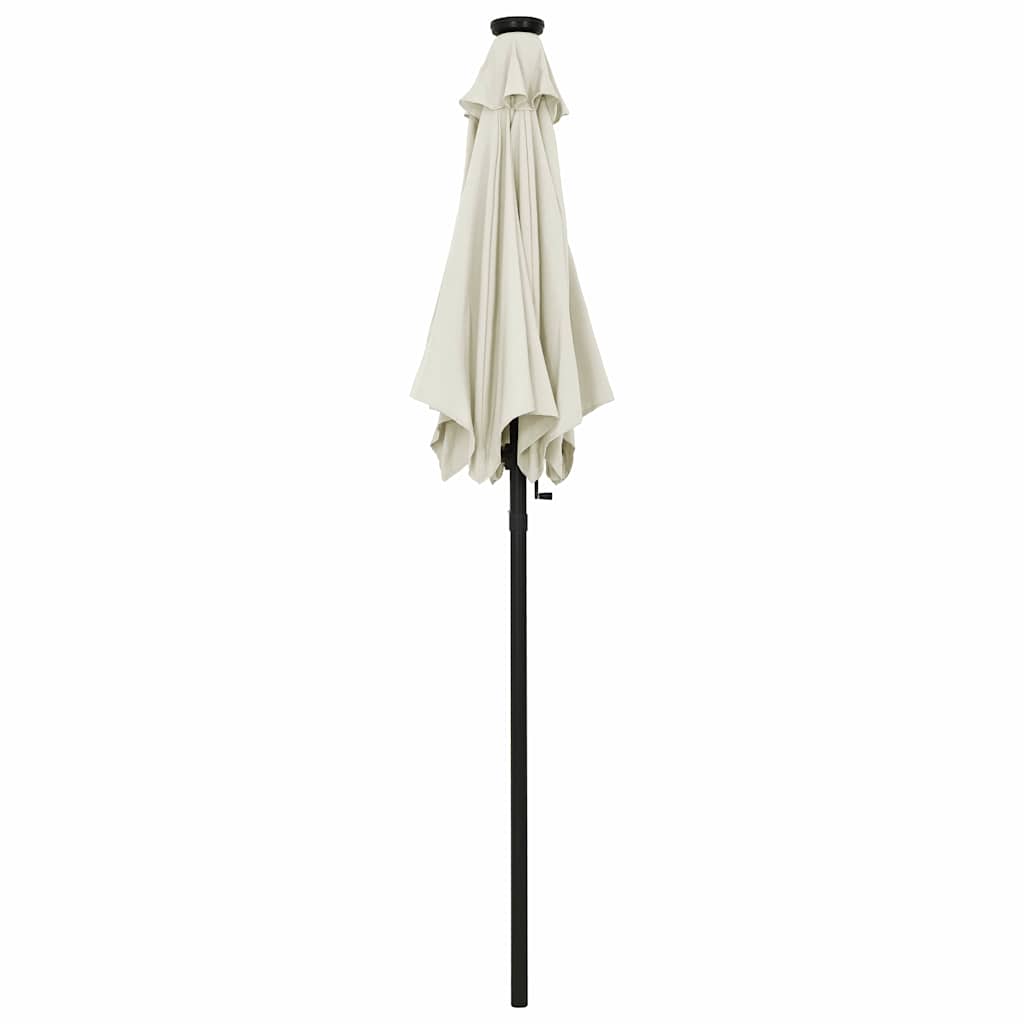 Sodo skėtis LED BRYCE, smėlinė, 200x211cm