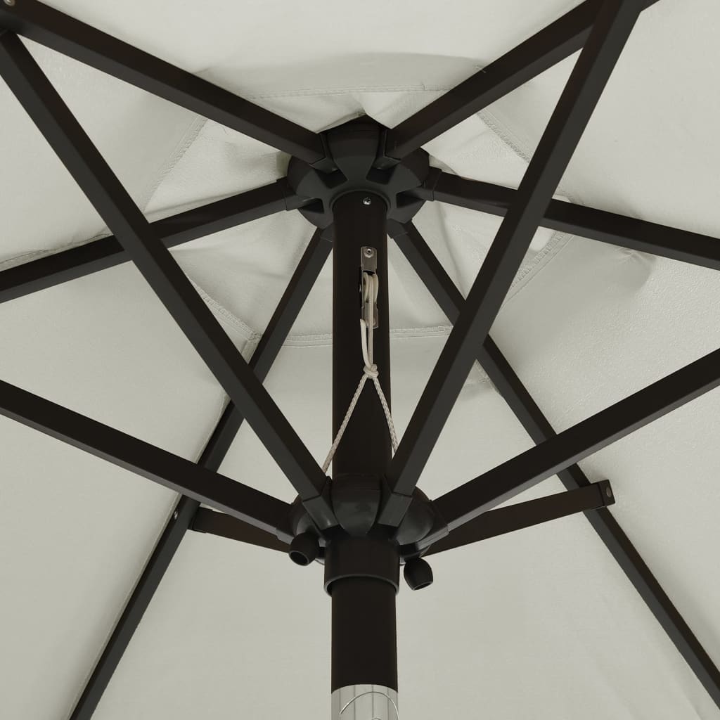 Sodo skėtis LED BRYCE, smėlinė, 200x211cm